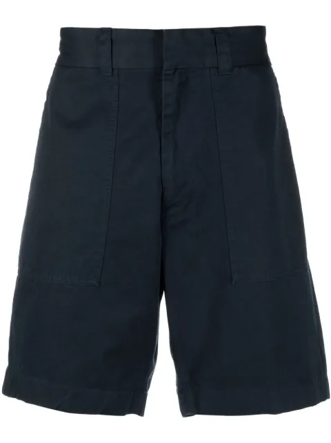 Vince four-pocket tonal-stitching Bermuda shorts Blue M79832628