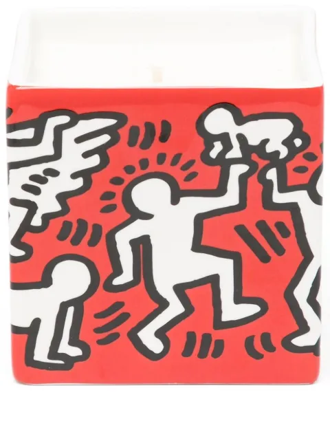 Ligne Blanche Keith Haring square candle Red PCKH34
