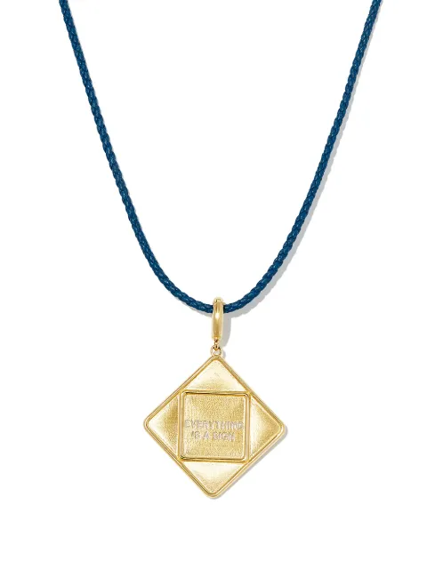 Lauren Rubinski 14kt yellow gold Everything is a Sign necklace Gold LRCH017