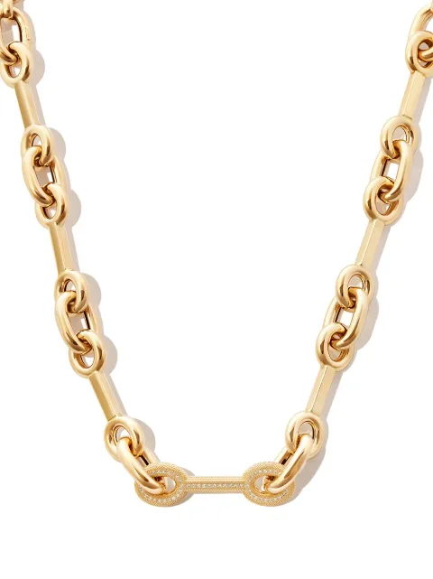 Lauren Rubinski 14kt yellow gold mixed-link necklace Gold LR21NMDIA