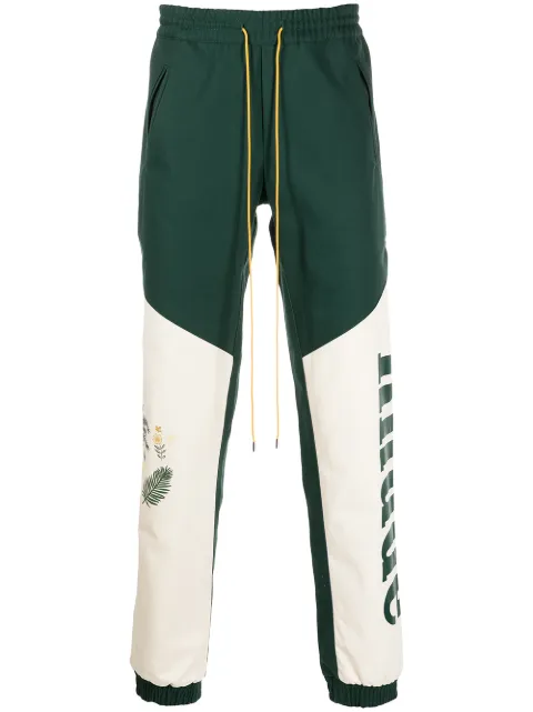 RHUDE Flight panelled track pants Green RHSS22PA06012615
