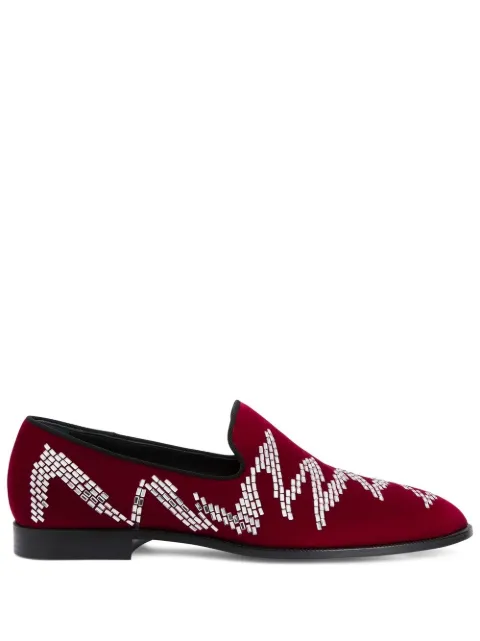 Giuseppe Zanotti Jareth Shake embellished loafers Red IU20016002