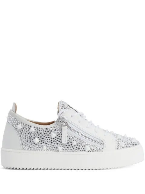 Giuseppe Zanotti Gail crystal studded low-top sneakers White RW20012001