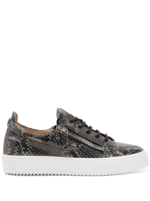 Giuseppe Zanotti Gail snakeskin-effect sneakers Black RW20001002