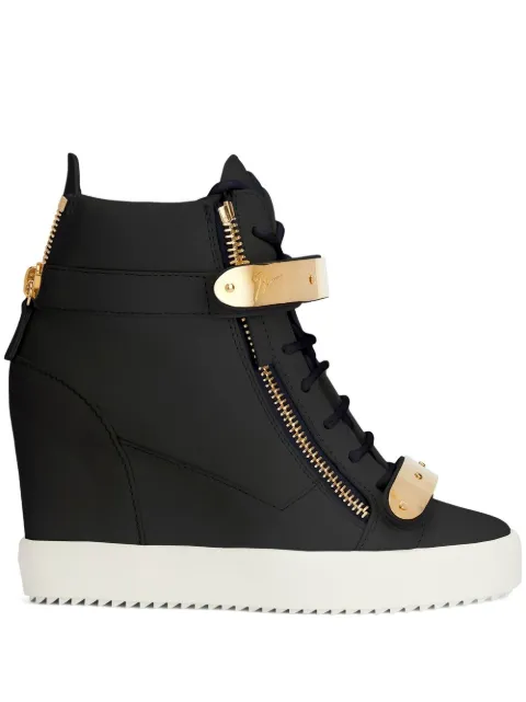 Giuseppe Zanotti Coby 75mm wedge-heel sneakers White RS20048002