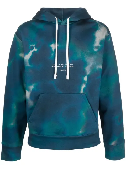 OAMC tie-dye cotton hoodie Blue OAMU705285COT00726
