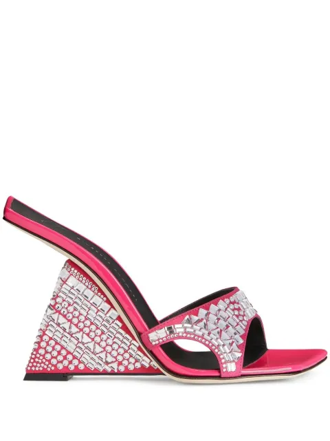 Giuseppe Zanotti 105mm Shine wedge sandals Pink E200100003