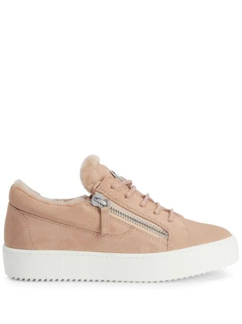 Giuseppe Zanotti Gail shearling-trim sneakers Pink RW20000002