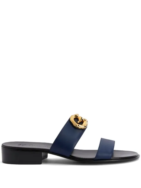 Giuseppe Zanotti Gregorie logo-plaque sandals Blue IU20007002
