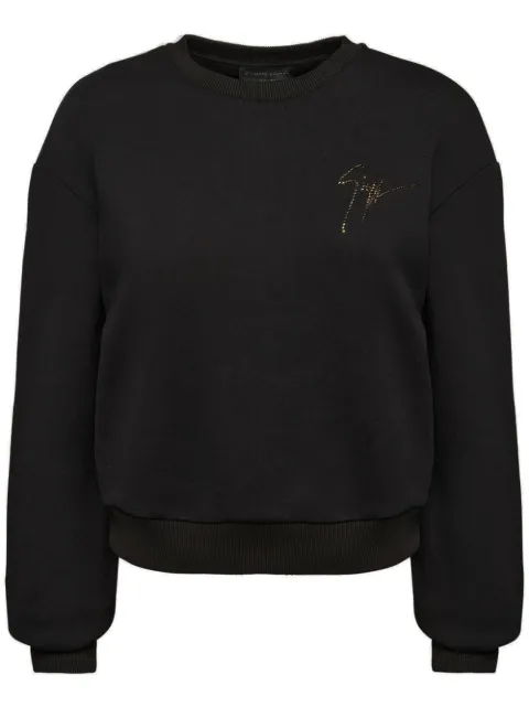 Giuseppe Zanotti Sauvanne crystal-logo sweatshirt Black IRD2002001