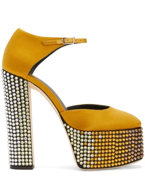 Giuseppe Zanotti 150mm Bebe strass pumps Yellow I260007002