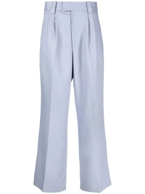 Viktor & Rolf pleat-detail wide-leg trousers Grey MB027