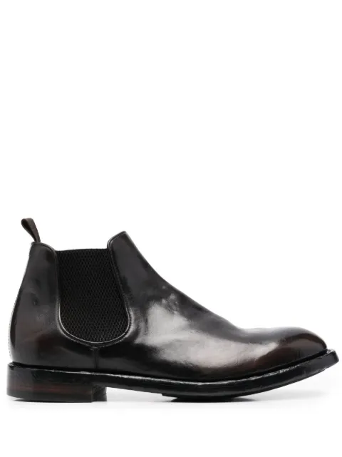 Officine Creative elasticated-panel leather boots Brown OCUTEML008AERCAD215
