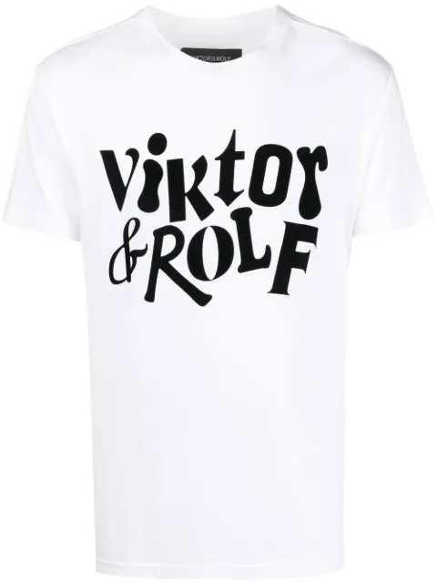 Viktor & Rolf logo-print cotton T-shirt White MJ109