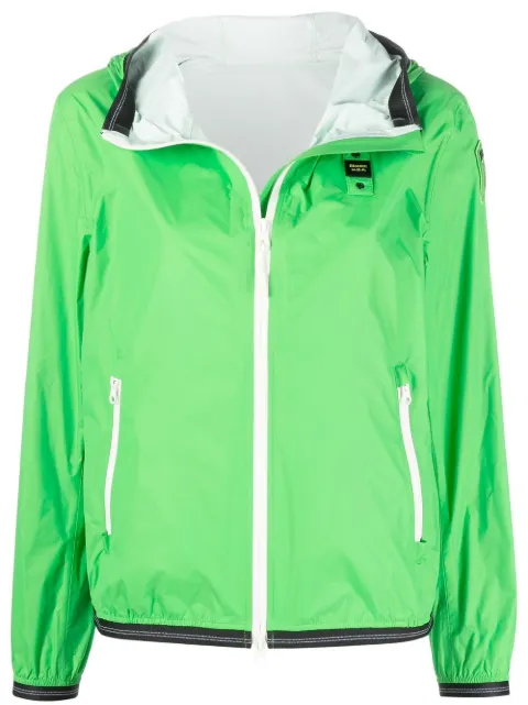 Blauer contrast-trimmed track jacket Green 22SBLDC11177006007
