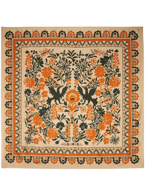 La DoubleJ Forest graphic-print scarf Neutrals SCA0035SIL013FOR0004