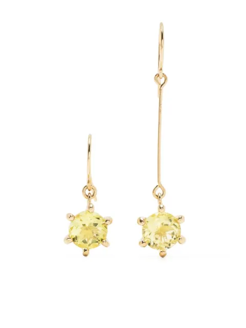 BEATRIZ PALACIOS asymmetric-design drop earrings Gold P11MOON