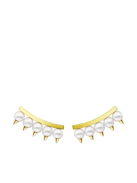 TASAKI 18K yellow gold Collection Line Danger pearl plus earrings Gold E4385Y