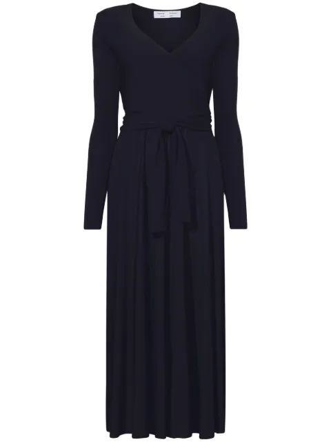 Proenza Schouler White Label knot-detail V-neck dress Black WL2313281JY086