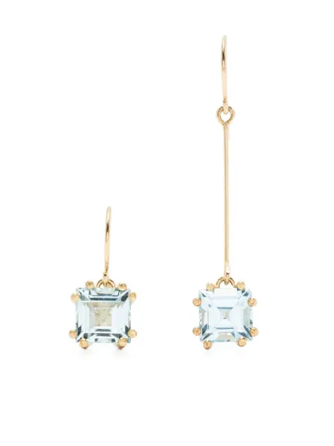BEATRIZ PALACIOS asymmetric-design drop earrings Gold P10MOON