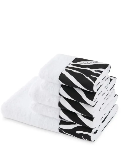 Dolce & Gabbana set of five terry cotton towels White TCFS01TCAAU