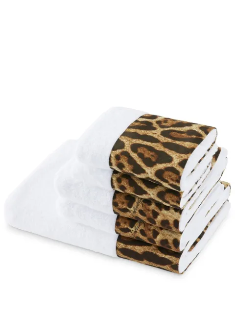 Dolce & Gabbana set of five terry cotton towels White TCFS01TCAAU