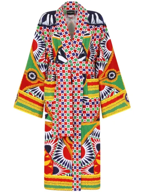 Dolce & Gabbana terry cotton bath robe Yellow TCF010TCAGP