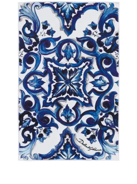 Dolce & Gabbana graphic-print terry bath mat White TCF006TCAAX