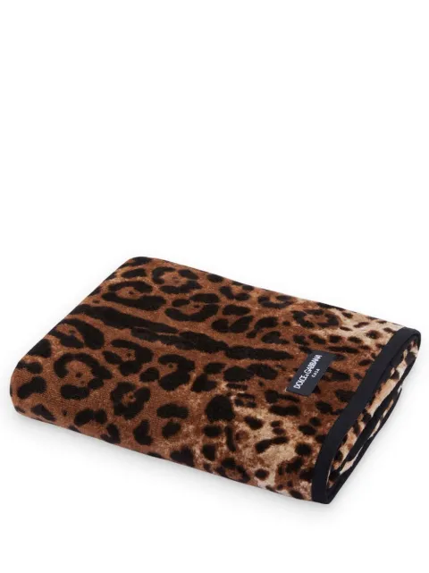Dolce & Gabbana terry cotton hand towel Black TCF004TCAAW
