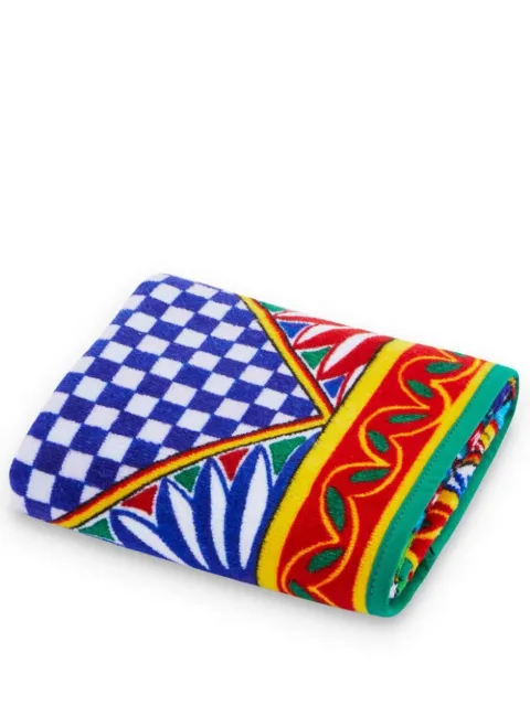 Dolce & Gabbana Carretto Siciliano foulard-print guest towel Red TCF003TCAAV