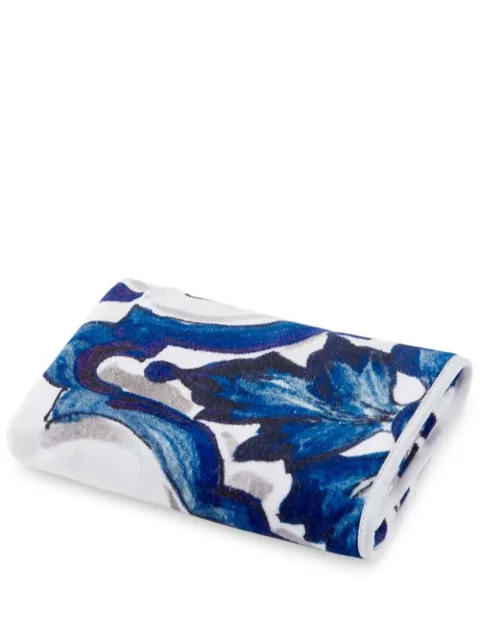 Dolce & Gabbana terry cotton guest towel Blue TCF003TCAAV