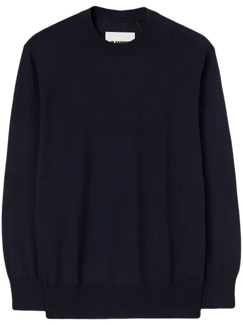 Jil Sander crew neck pullover sweater Blue J04GP0001J14531