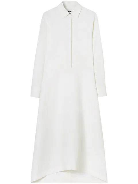 Jil Sander long-sleeve cotton long dress White J04CT0007J45002