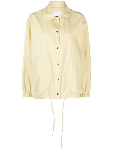 Jil Sander logo-print shirt jacket Yellow J04AM0001J45063