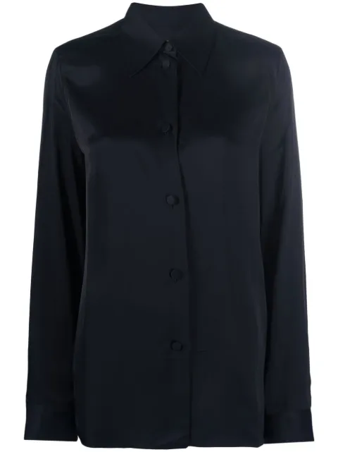 Jil Sander classic collar buttoned blouse Blue J04DL0005J65004