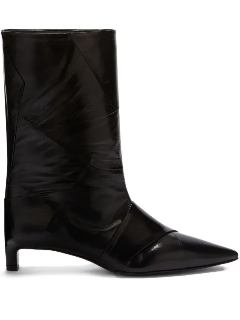 Jil Sander leather ankle boots Black J15WU0014P4864