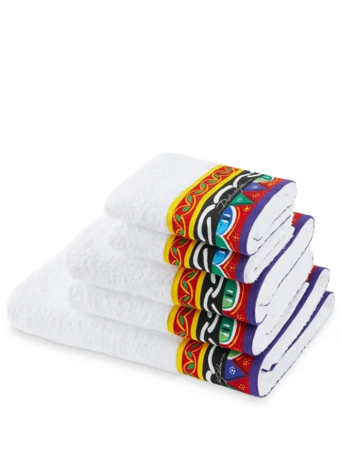 Dolce & Gabbana terry cotton towels (set of five) White TCFS01TCAAT