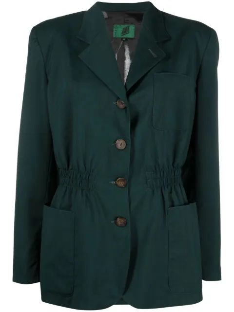 Jean Paul Gaultier Pre-Owned 1980s elasticated waistband blazer Green JPGAU350KA