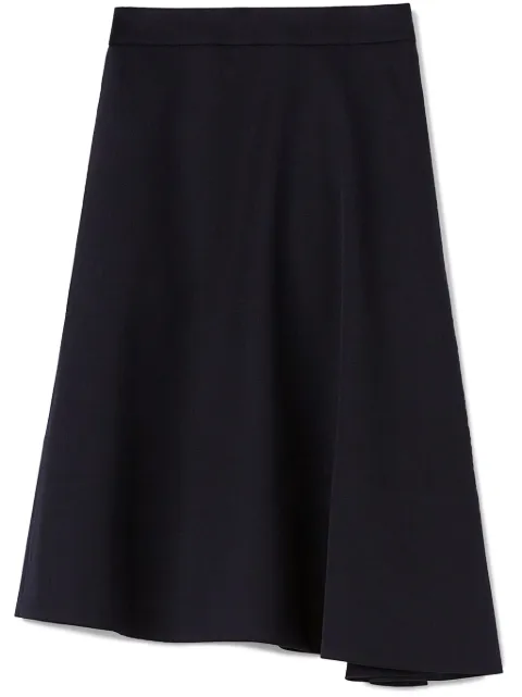 Jil Sander asymmetric midi skirt Blue J04MA0009J40003