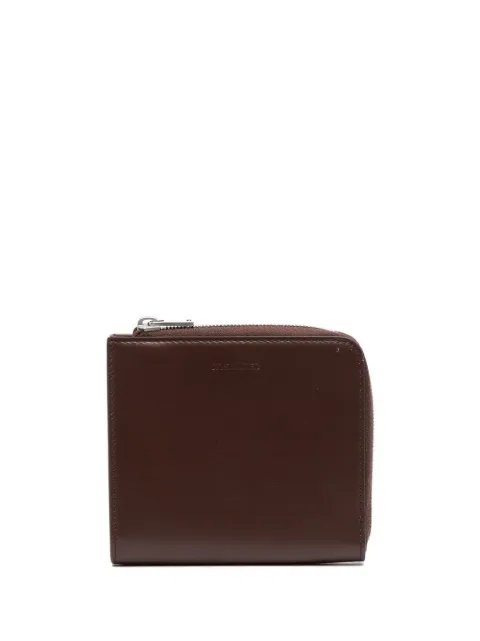 Jil Sander embossed-logo zip-up card holder Brown J25UI0004P4966