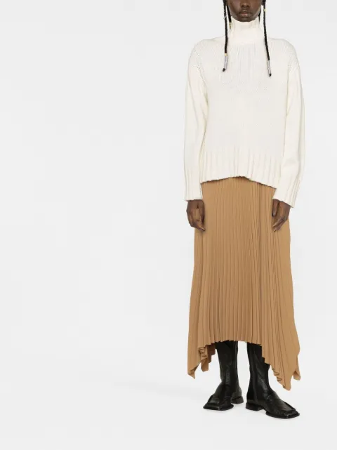 Jil Sander roll-neck cashmere jumper White J40GP0019J13207