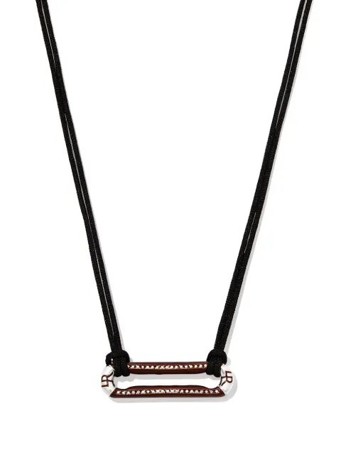Lauren Rubinski diamond cord necklace Black LR3N1XLDIA
