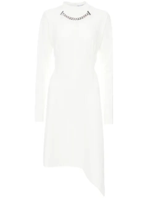 JW Anderson chain-neck asymmetric-hem dress White DR0293PG0810001