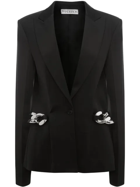 JW Anderson chain-detailed single-breasted blazer Black SH0194PG0918999
