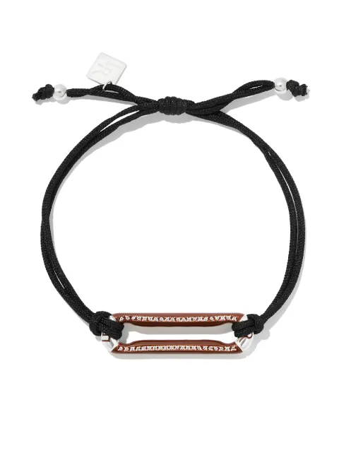 Lauren Rubinski diamond cord bracelet Black LR3B1XLDIA