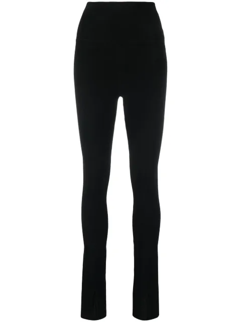 Victoria Beckham high-waisted slit-detail trousers Black 1222KTR003390A