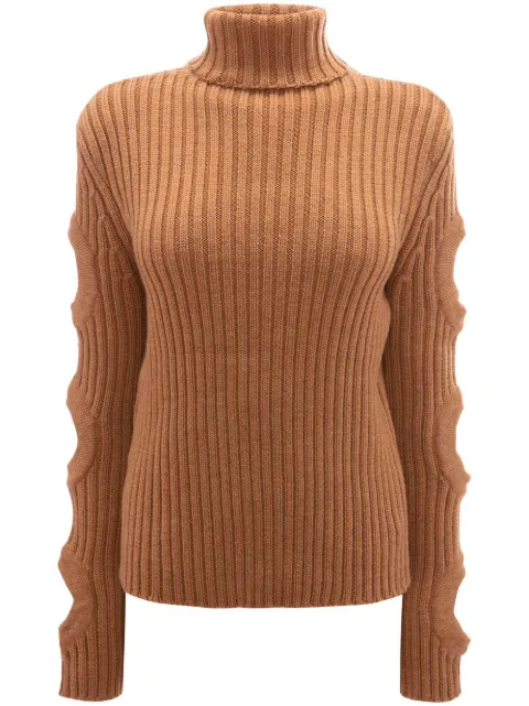 JW Anderson cut-out detail jumper Brown KW0697YN0008132