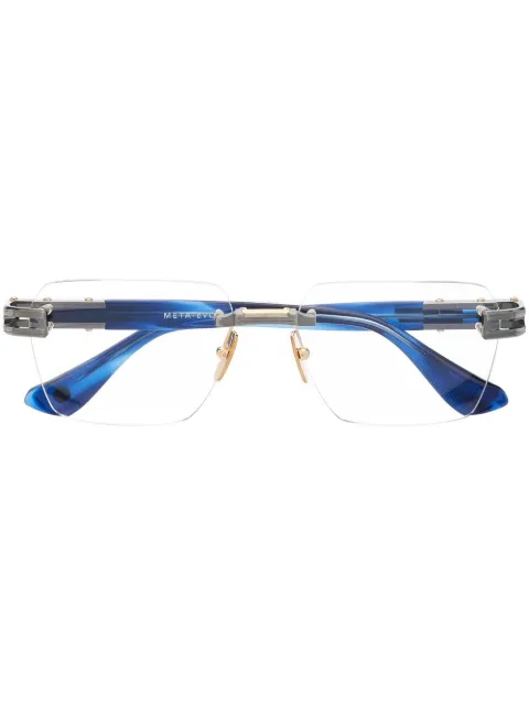 Dita Eyewear rimless square-frame glasses Blue DTX154A