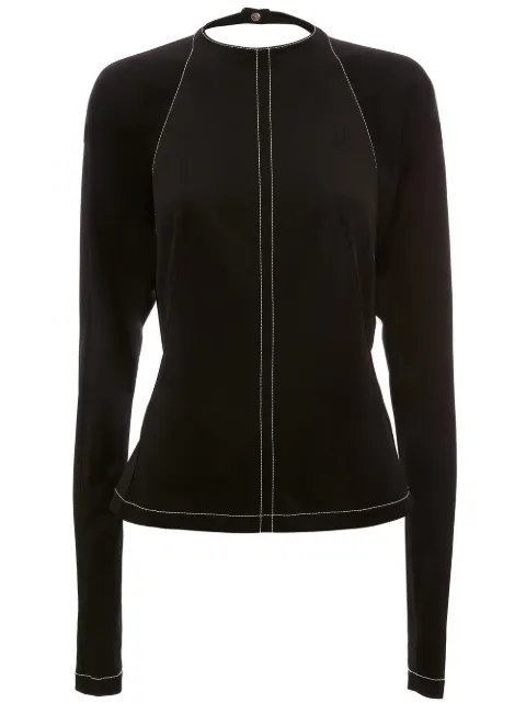 JW Anderson open-back long-sleeve top Black TP0205PG0906999