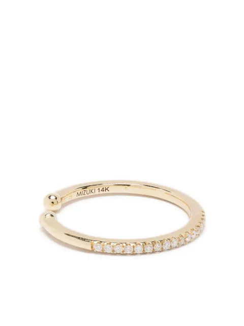 Mizuki 14kt yellow gold Sea of Beauty diamond ear cuff Gold SBE338